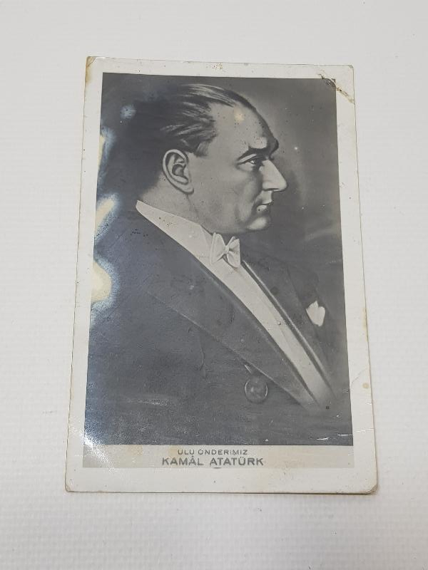 1930'LARDAN ULU ÖNDERİMİZ KAMÂL ATATÜRK YAZILI KARTPOSTAL