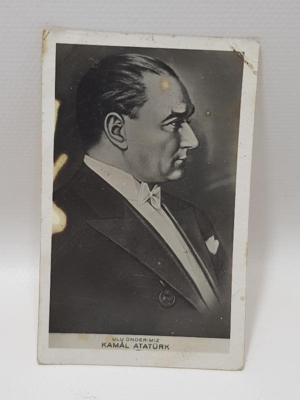 1930'LARDAN ULU ÖNDERİMİZ KAMÂL ATATÜRK YAZILI KARTPOSTAL