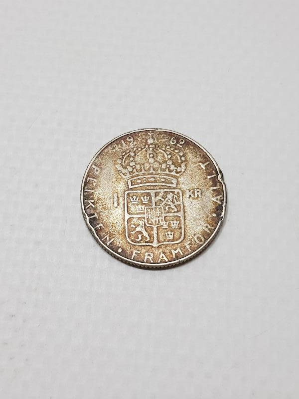 1962 İSVEÇ 1 KRONA GÜMÜŞ PARA