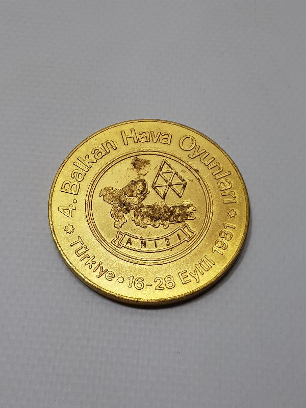 1981 TÜRK HAVA KURUMU 4. BALKAN HAVA OYUNLARI MADALYASI 