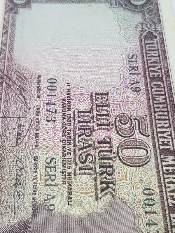 5. EMİSYON 1. TERTİP 50 LİRA