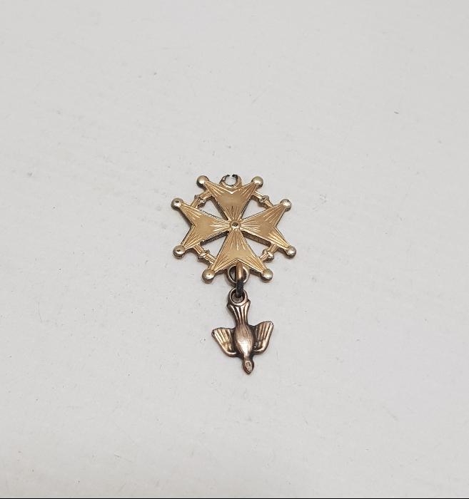 ANTİKA ÇOK NADİR ALTIN KAPLAMA HUGUENOT HAÇ