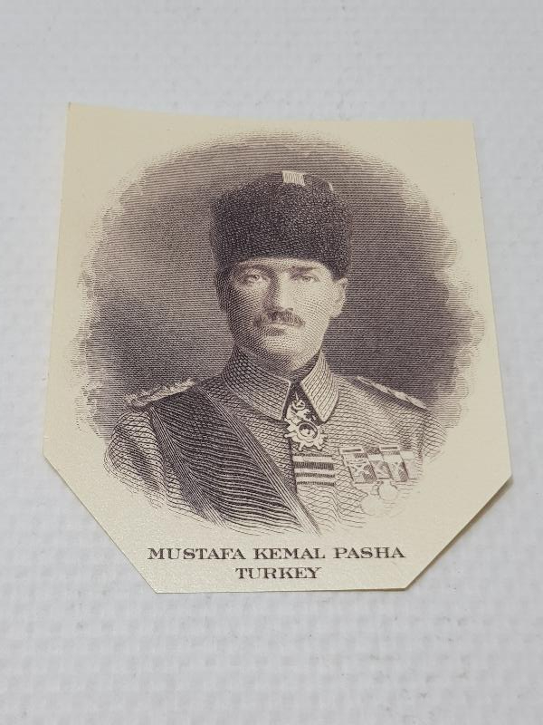 KAĞIT PARAYA BASILMAK ÜZERE HAZIRLANMIŞ 1918 TARİHLİ MUSTAFA KEMAL ATATÜRK FOTOĞRAFI
