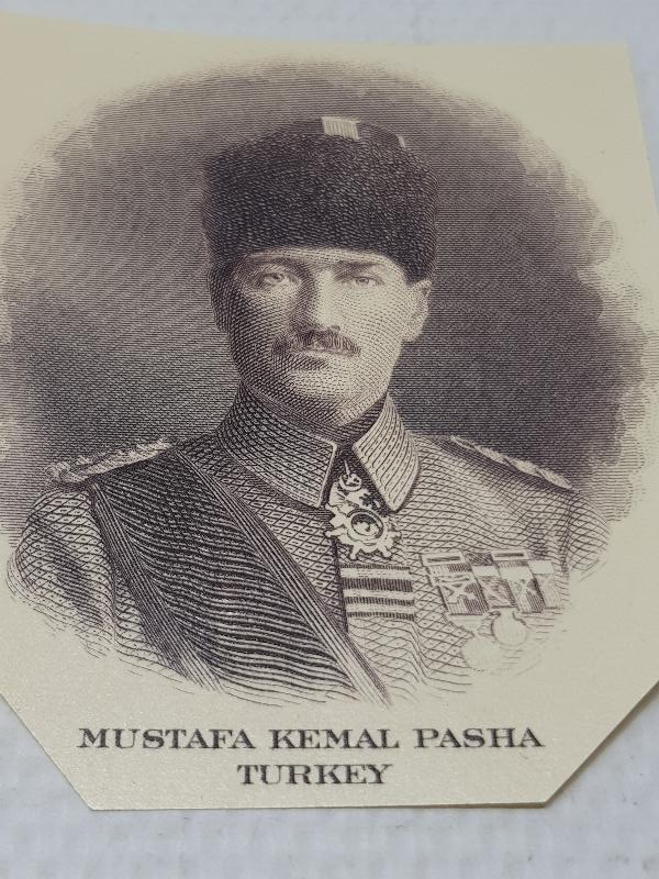 KAĞIT PARAYA BASILMAK ÜZERE HAZIRLANMIŞ 1918 TARİHLİ MUSTAFA KEMAL ATATÜRK FOTOĞRAFI