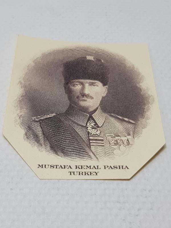 KAĞIT PARAYA BASILMAK ÜZERE HAZIRLANMIŞ 1918 TARİHLİ MUSTAFA KEMAL ATATÜRK FOTOĞRAFI