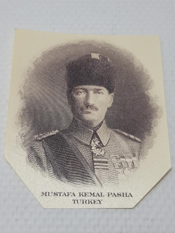 KAĞIT PARAYA BASILMAK ÜZERE HAZIRLANMIŞ 1918 TARİHLİ MUSTAFA KEMAL ATATÜRK FOTOĞRAFI