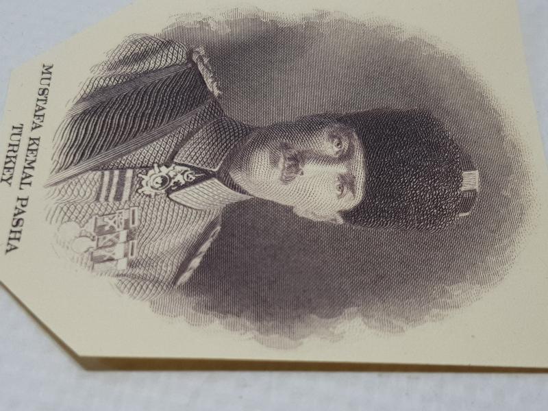 KAĞIT PARAYA BASILMAK ÜZERE HAZIRLANMIŞ 1918 TARİHLİ MUSTAFA KEMAL ATATÜRK FOTOĞRAFI