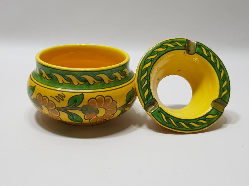 MEŞHUR KÜTAHYA SERAMİK USTASI SITKI İMZALI ÇOK NADİR FORMDA KÜL TABLASI