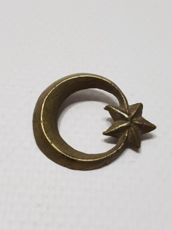 OSMANLI DÖNEMİ AY YILDIZ FORMLU SUBAY ŞAPKA KOKARTI