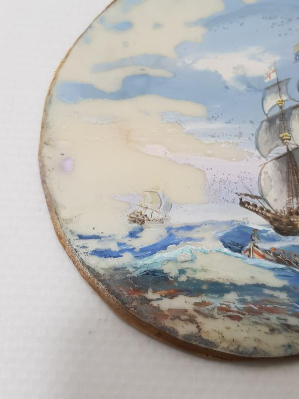 OSMANLI DÖNEMİ KEMİK ÜZERİ YAĞLI BOYA MİNYATÜR RESİM