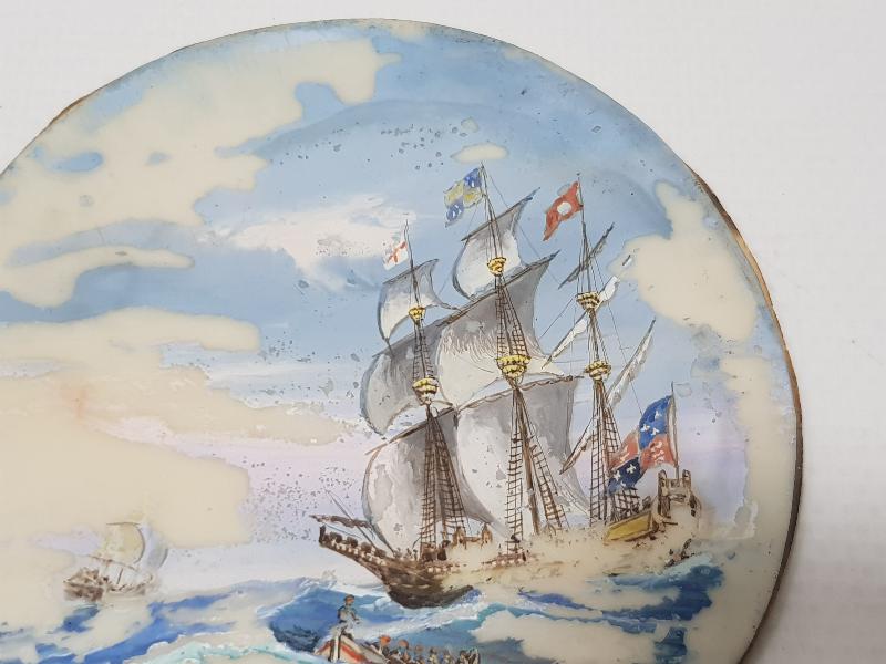 OSMANLI DÖNEMİ KEMİK ÜZERİ YAĞLI BOYA MİNYATÜR RESİM