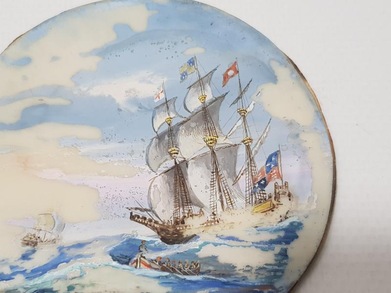 OSMANLI DÖNEMİ KEMİK ÜZERİ YAĞLI BOYA MİNYATÜR RESİM