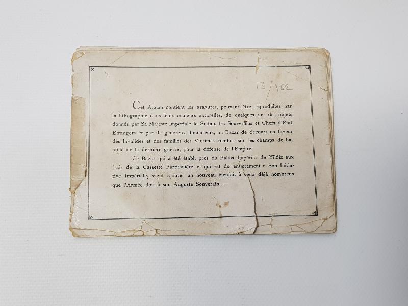 OSMANLI DÖNEMİ ŞEHİT VE GAZİLER İÇİN DÜZENLENEN MÜZAYEDE KATALOĞU