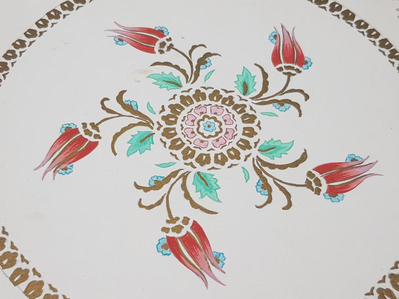 TÜRK ÇİNİ MOTİFLERİ V. GÖNÜLAL İMZALI RESİM