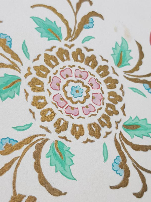 TÜRK ÇİNİ MOTİFLERİ V. GÖNÜLAL İMZALI RESİM