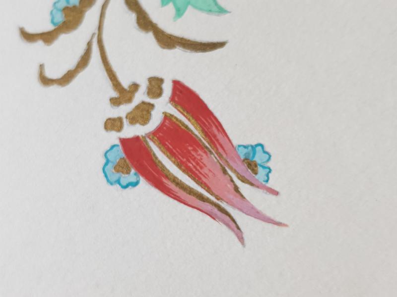 TÜRK ÇİNİ MOTİFLERİ V. GÖNÜLAL İMZALI RESİM