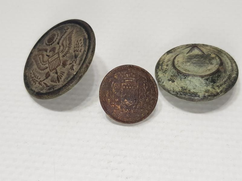 1. DÜNYA SAVAŞI DÖNEMİ ÜÇ ADET ASKERİ DÜĞME