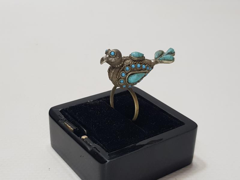 KUŞ FORMLU ÇOK NADİR ANTİKA TÜRKMEN YÜZÜK