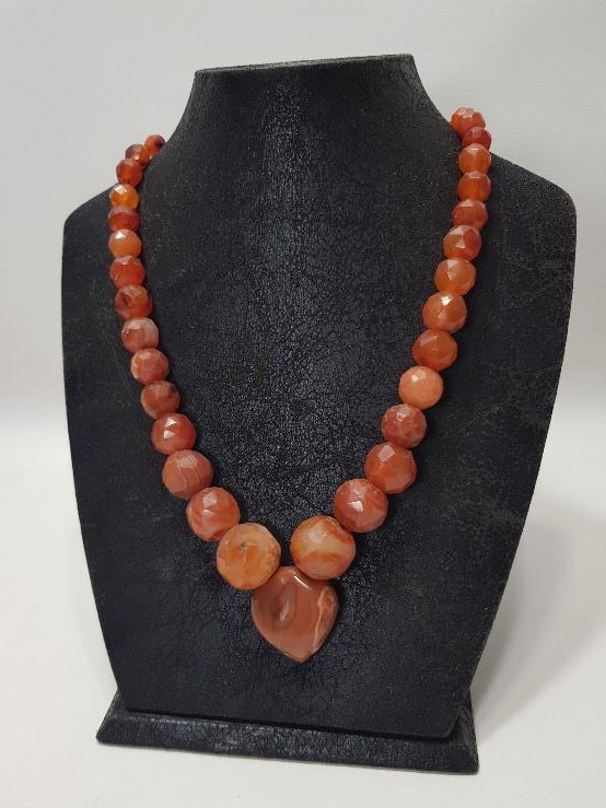 OSMANLI DÖNEMİ FASETA KESİM AKİK TAŞLI GERDANLIK