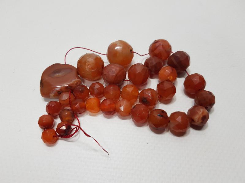 OSMANLI DÖNEMİ FASETA KESİM AKİK TAŞLI GERDANLIK