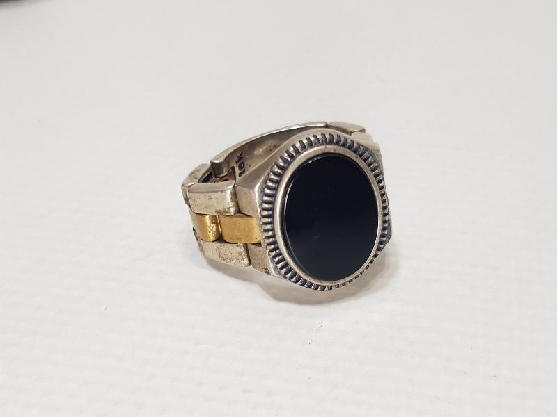 SAAT KORDONU FORMLU OLTU TAŞLI YÜZÜK