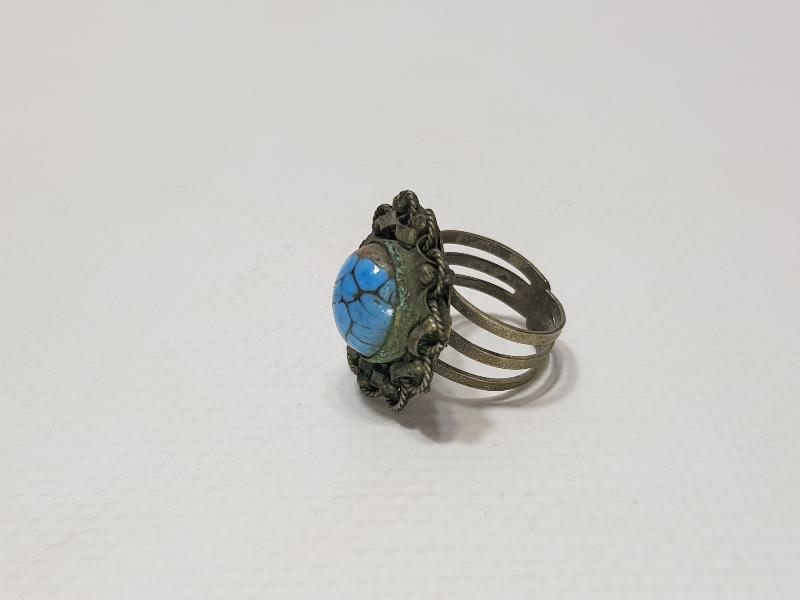 TURKUAZ TAŞLI ALPAKA YÜZÜK