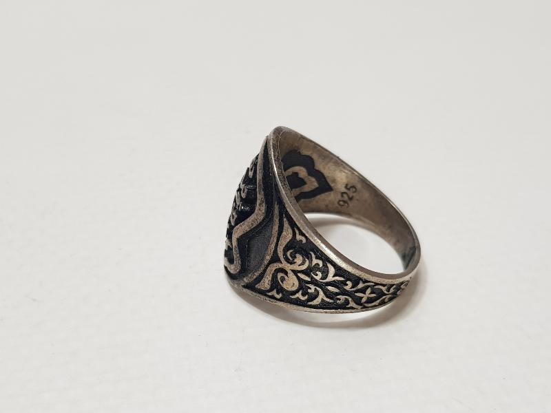 ÜZERİ DUA YAZILI GÜMÜŞ YÜZÜK