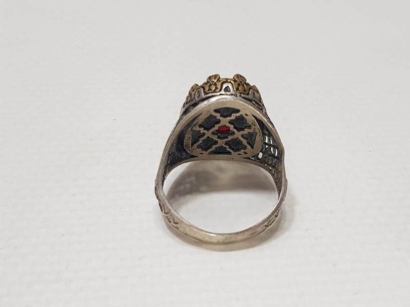 ZÜLFİKAR KILICLI, AKİK TAŞLI GÜMÜŞ ERKEK YÜZÜĞÜ