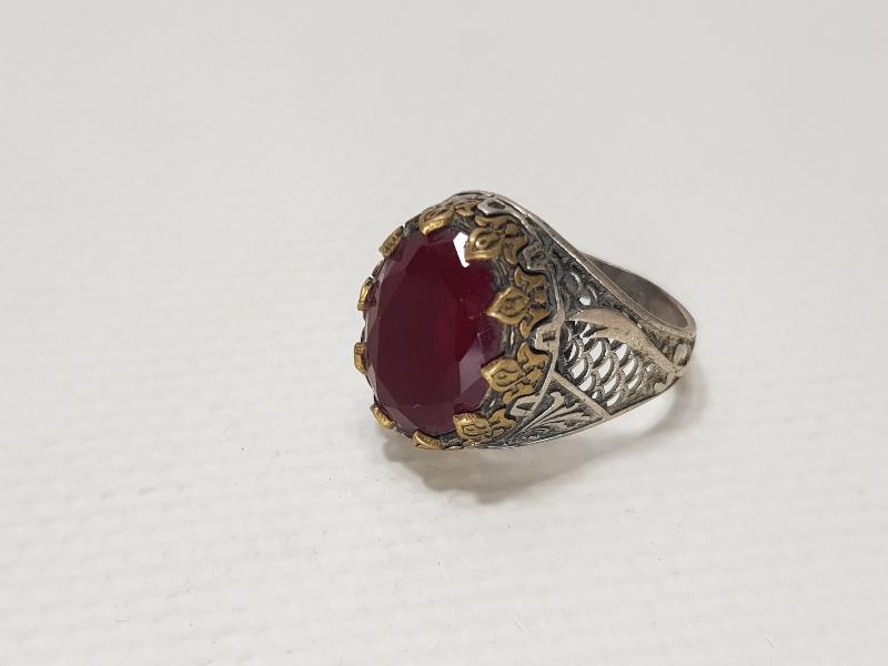 ZÜLFİKAR KILICLI, AKİK TAŞLI GÜMÜŞ ERKEK YÜZÜĞÜ