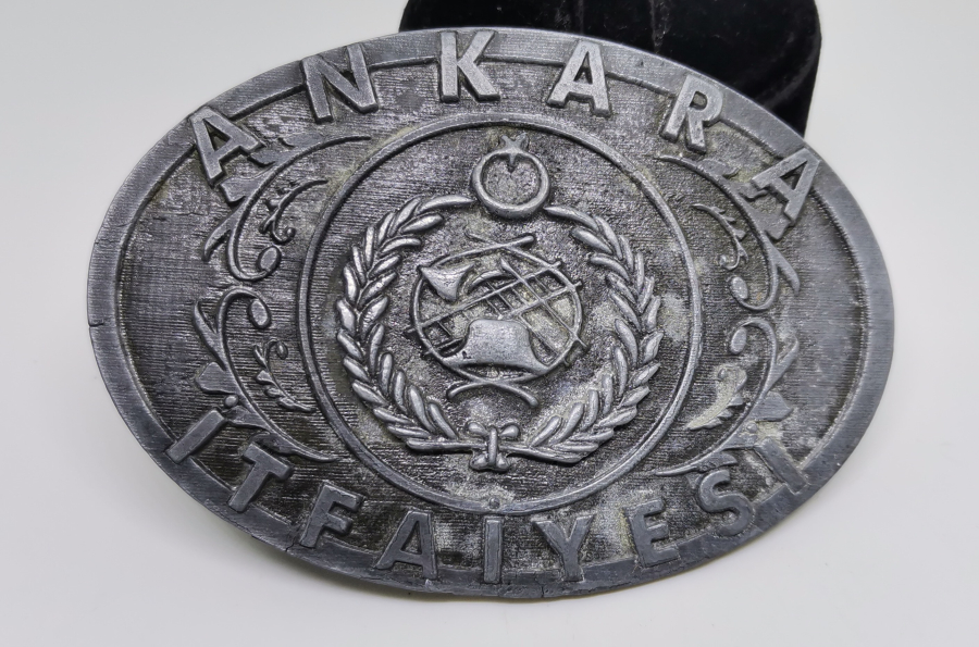 ANKARA İTFAİYESİ YAZILI ANTİKA KEMER TOKASI