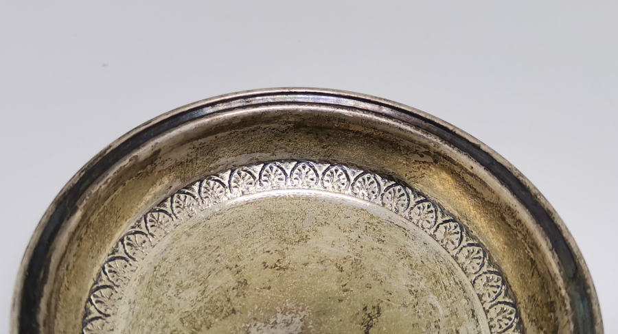 ANTİKA GÜMÜŞ KINA TASI