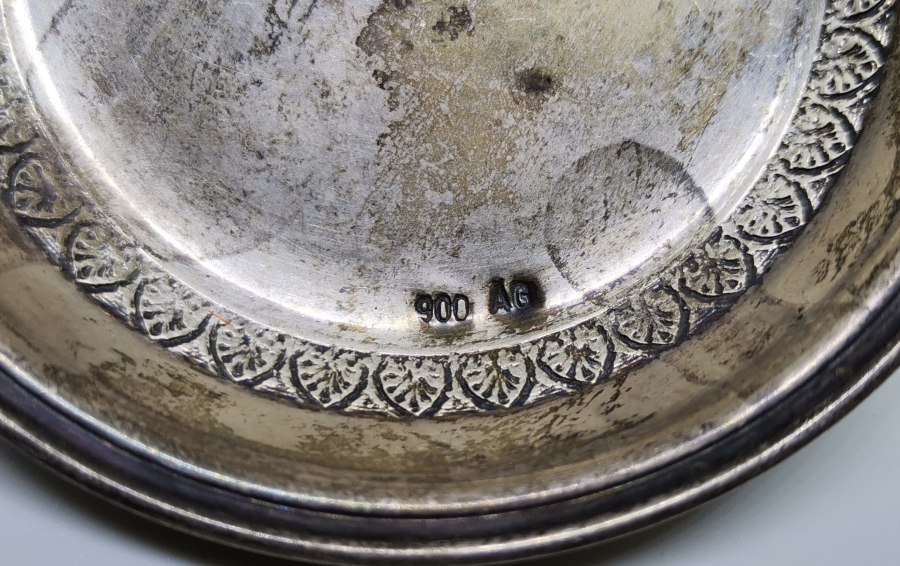 ANTİKA GÜMÜŞ KINA TASI