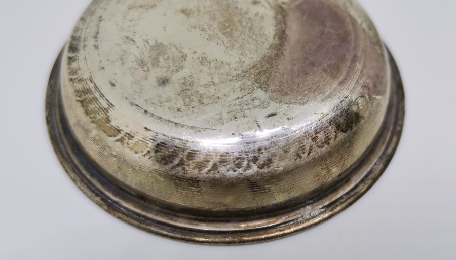 ANTİKA GÜMÜŞ KINA TASI