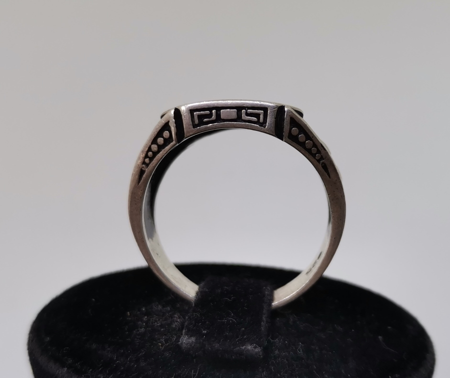 AY YILDIZLI GÜMÜŞ ERKEK YÜZÜĞÜ