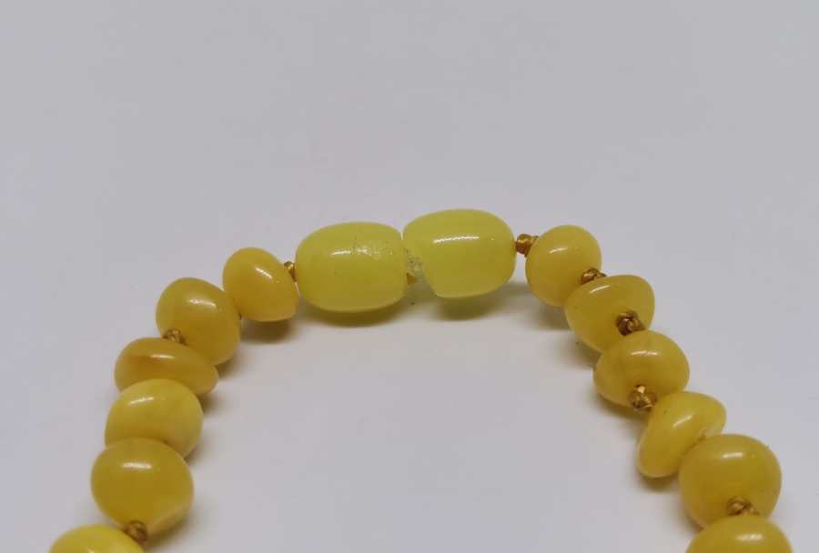 DAMLA KEHRİBAR TAŞLI ANTİKA KOLYE - GERDANLIK