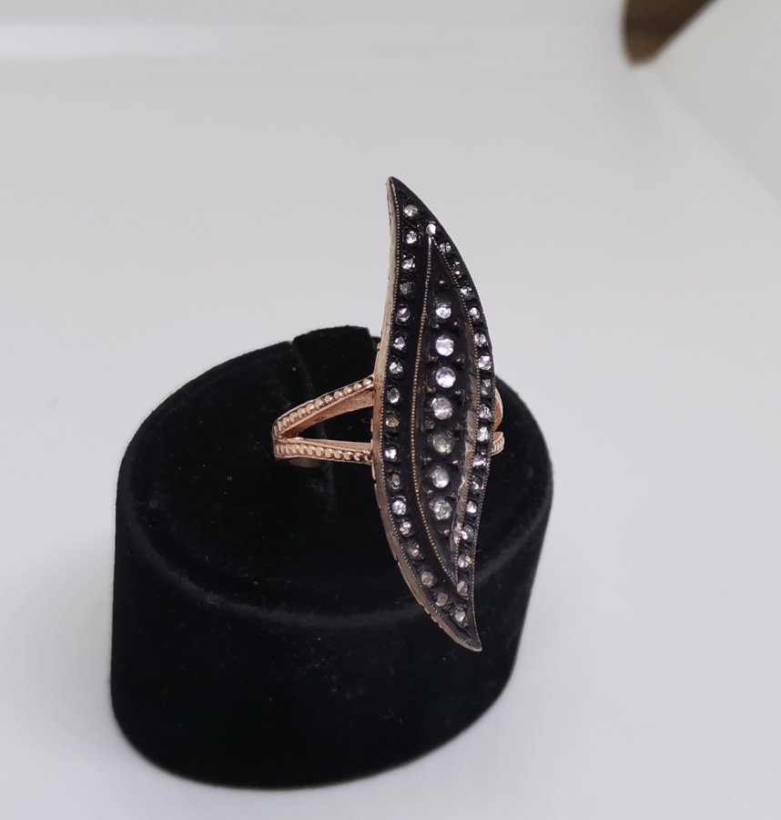 ELMAS TAŞLI BÜYÜK BOY MEKİK YÜZÜK