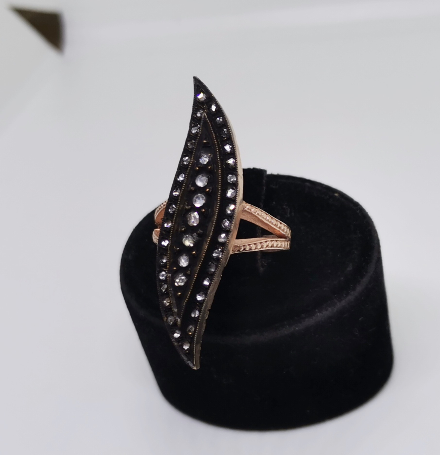 ELMAS TAŞLI BÜYÜK BOY MEKİK YÜZÜK