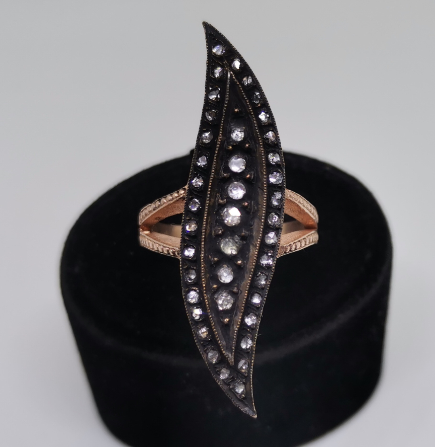 ELMAS TAŞLI BÜYÜK BOY MEKİK YÜZÜK