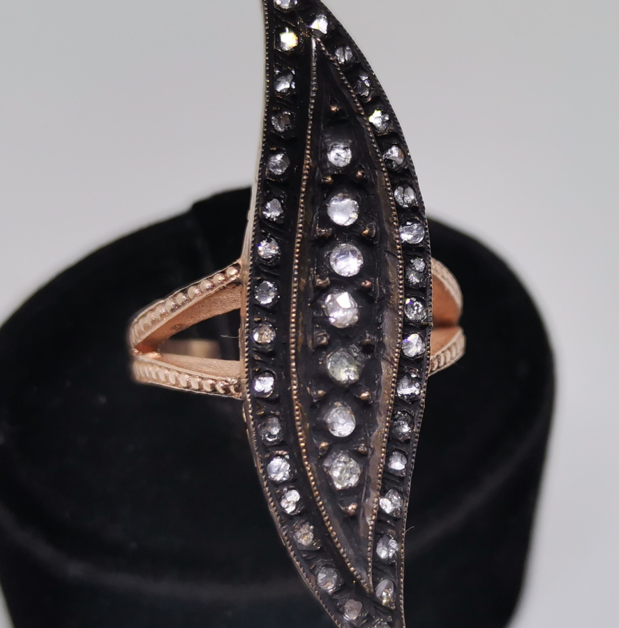 ELMAS TAŞLI BÜYÜK BOY MEKİK YÜZÜK