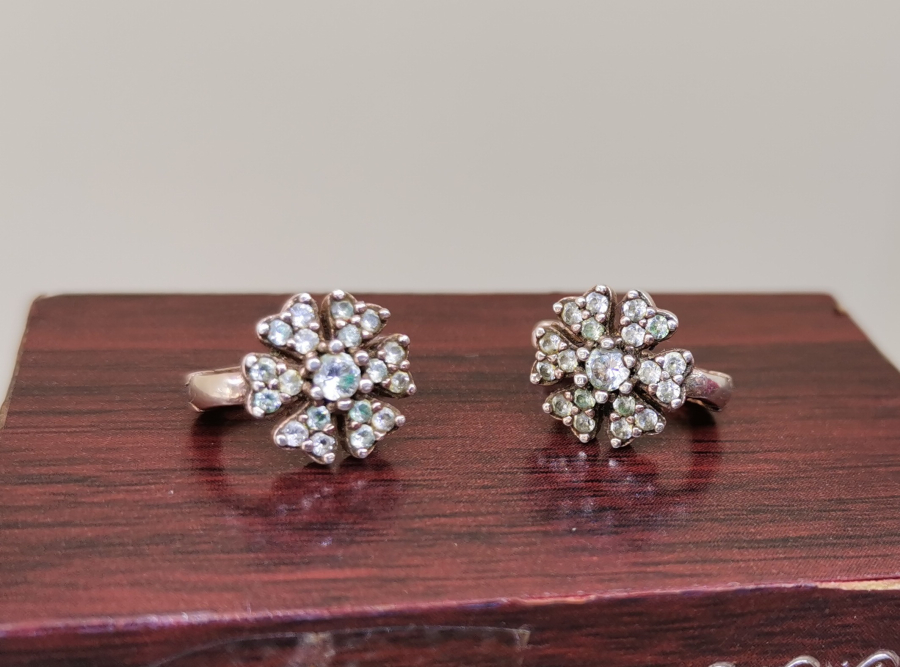 GÜMÜŞ ÜZERİ ALTIN KAPLAMA MARGAZİT TAŞLI KÜPE