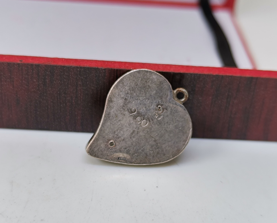 KALEM İŞÇİLİKLİ ERZURUM İŞİ EL YAPIMI KALPLİ KOLYE UCU