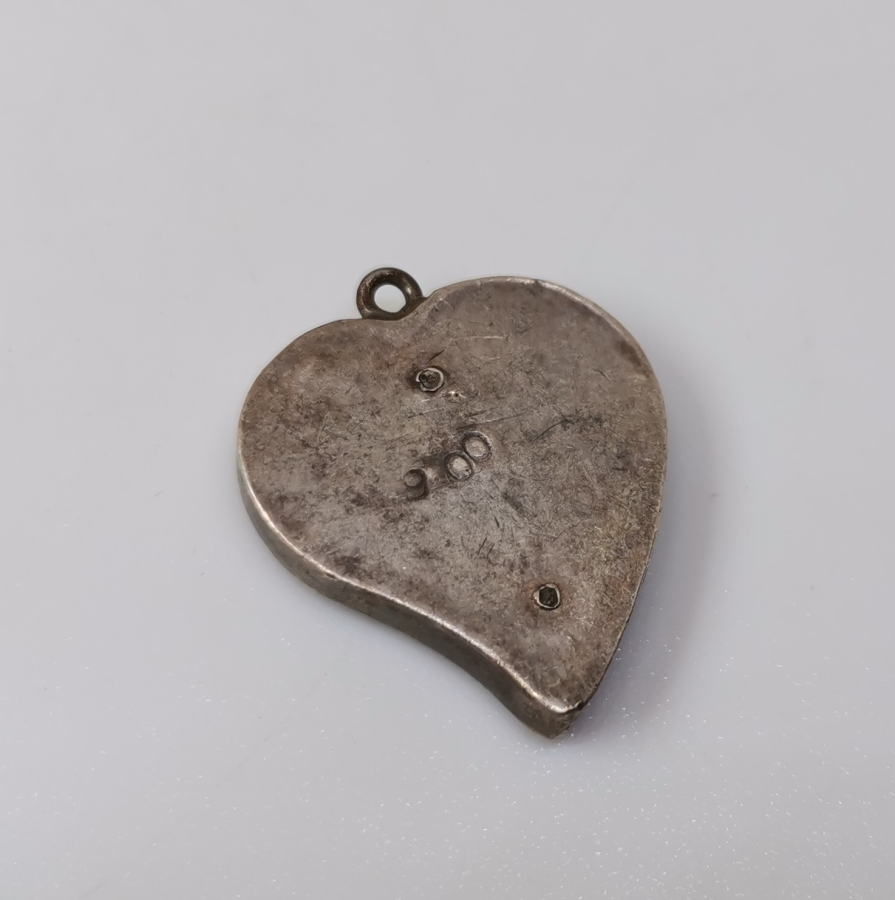 KALEM İŞÇİLİKLİ ERZURUM İŞİ EL YAPIMI KALPLİ KOLYE UCU