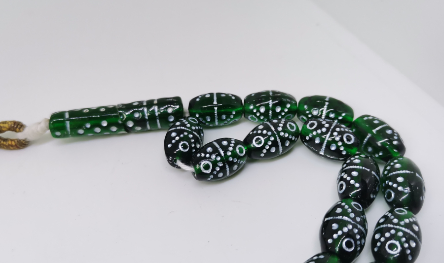 ORJİNAL PÜSKÜLÜYLE OSMANLI DÖNEMİ NADİR RENKTE BEYKOZ TESPİH