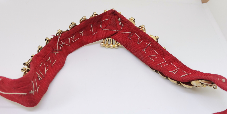 OSMANLI DÖNEMİ ALTIN KAPLAMA NADİR GÜMÜŞ GELİN DÖŞLÜĞÜ