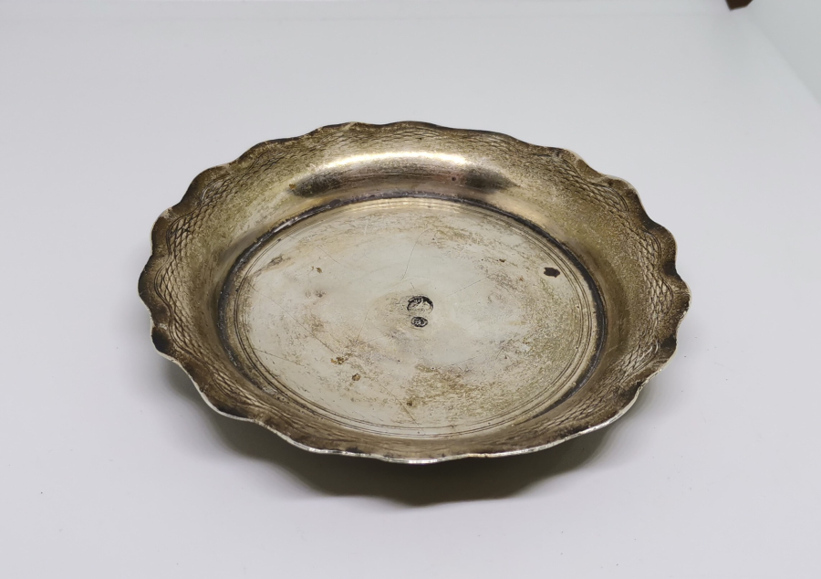 OSMANLI DÖNEMİ AZNAVUR İŞÇİLİKLİ ABDÜLMECİD HAN TUĞRALI GÜMÜŞ İFTARİYELİK - HURMALIK