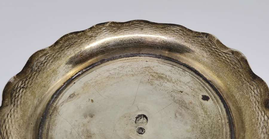 OSMANLI DÖNEMİ AZNAVUR İŞÇİLİKLİ ABDÜLMECİD HAN TUĞRALI GÜMÜŞ İFTARİYELİK - HURMALIK