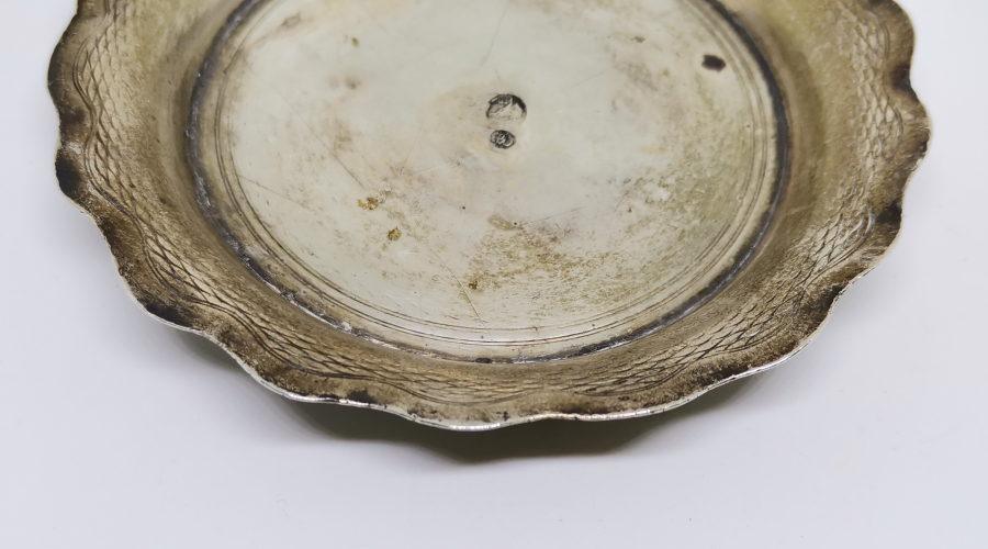 OSMANLI DÖNEMİ AZNAVUR İŞÇİLİKLİ ABDÜLMECİD HAN TUĞRALI GÜMÜŞ İFTARİYELİK - HURMALIK