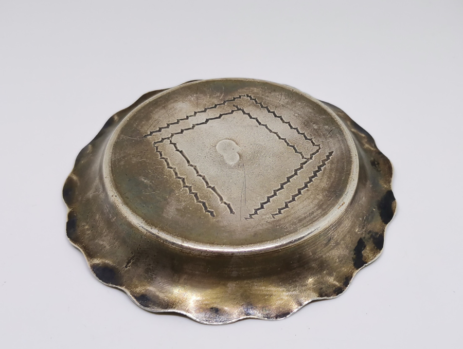 OSMANLI DÖNEMİ AZNAVUR İŞÇİLİKLİ ABDÜLMECİD HAN TUĞRALI GÜMÜŞ İFTARİYELİK - HURMALIK