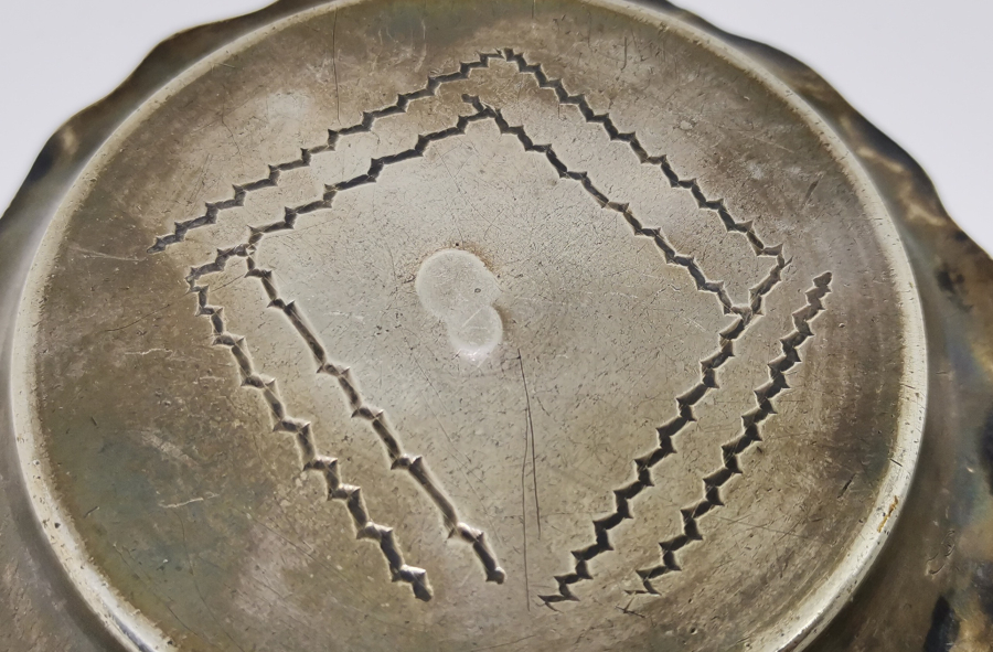 OSMANLI DÖNEMİ AZNAVUR İŞÇİLİKLİ ABDÜLMECİD HAN TUĞRALI GÜMÜŞ İFTARİYELİK - HURMALIK