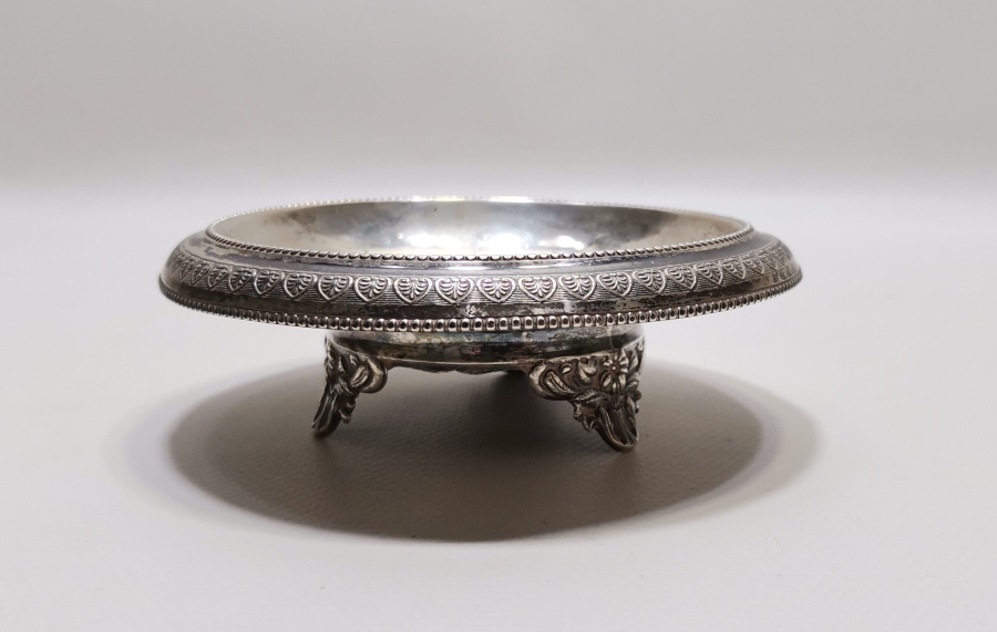 OSMANLI DÖNEMİ ÇOK NADİR İZMİR İŞİ RUM USTA DAMGALI GÜMÜŞ MACUNLUK